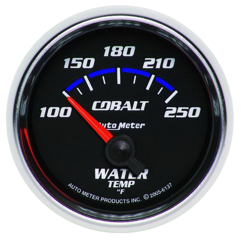 AutoMeter 6137 Cobalt 52.4mm 100-250 Degrees F Short Sweep Electric Water Temperature Gauge