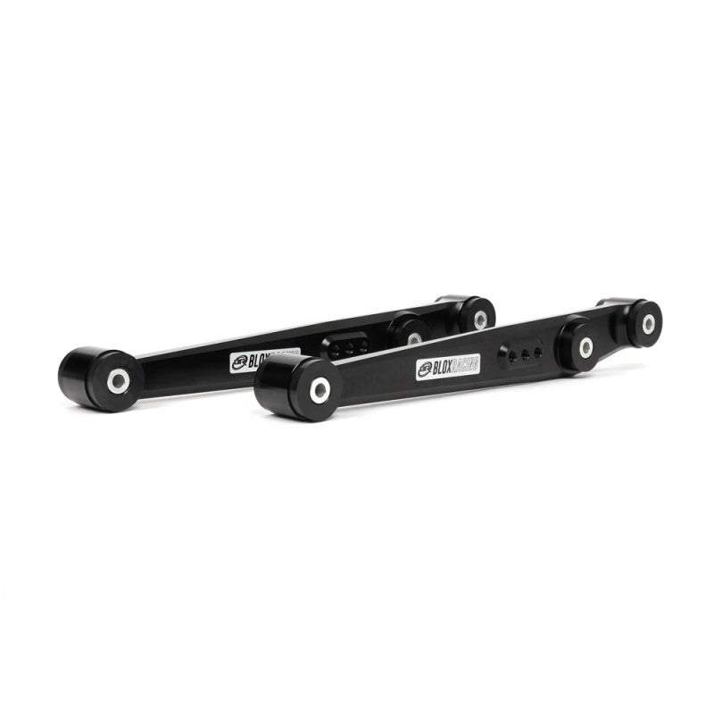 BLOX Racing V2 Billet Rear Lower Control Arms Poly Bushings 96-00 Honda Civic - Black BXSS-21204-BK-V2