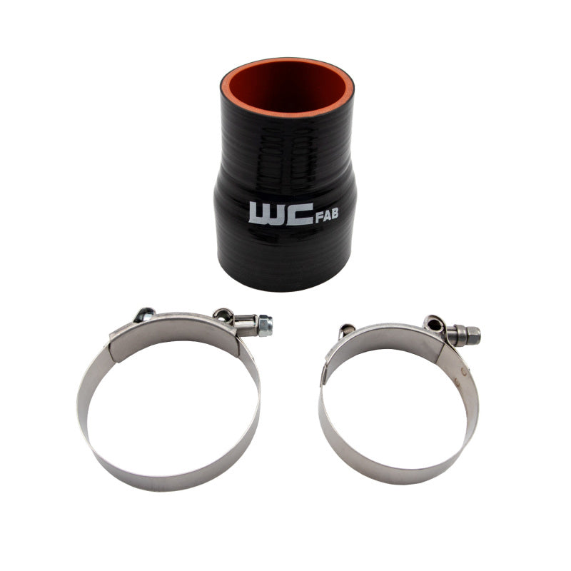 Wehrli Custom Fabrication WCF207-105 2.375in x 3in ID Straight Reducer 4.5in Long Silicone Boot and Clamp Kit
