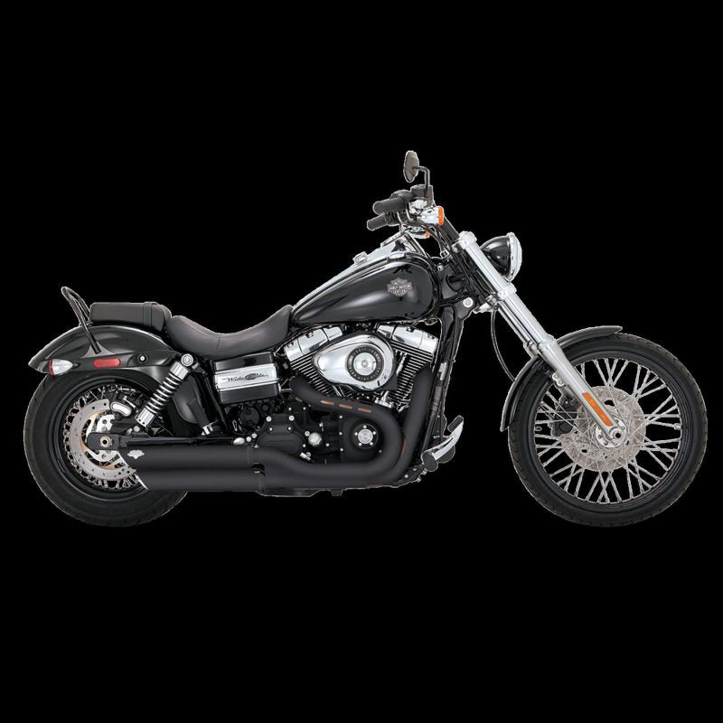 Vance & Hines 46845 Twin Slash 3in Slip-Ons Black for 2008-2017 Harley-Davidson Dyna