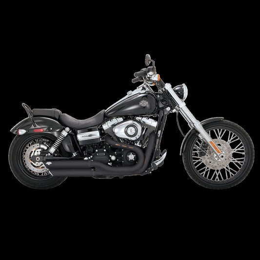 Vance & Hines 46845 Twin Slash 3in Slip-Ons Black for 2008-2017 Harley-Davidson Dyna