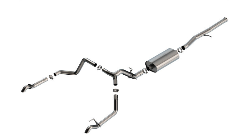 Borla 140913 Cat-Back Exhaust System Touring for 2022-2023 Chevrolet Silverado 1500 ZR2 / GMC Sierra 1500 AT4X (6.2L)