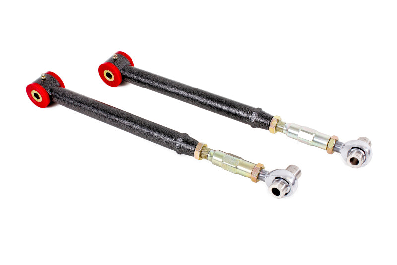 BMR 2005-2014 S197 Mustang On-Car Adj. Lower Control Arms / Rod End Combo (Poly) - Black Hammertone