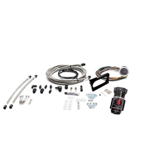 Snow Performance SNO-2130-BRD-T for 2005-2010 Mustang Stage 2 Boost Cooler Water Inj Kit (SS Brded Line/4AN Fitting) without Tank