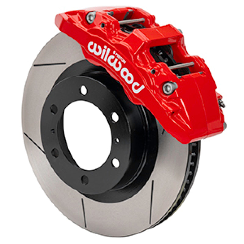 Wilwood 15-21 Toyota Tacoma Aero6-DM Front Brake Kit 13.31 Rotor - Red w/Lines - #140-17511-R