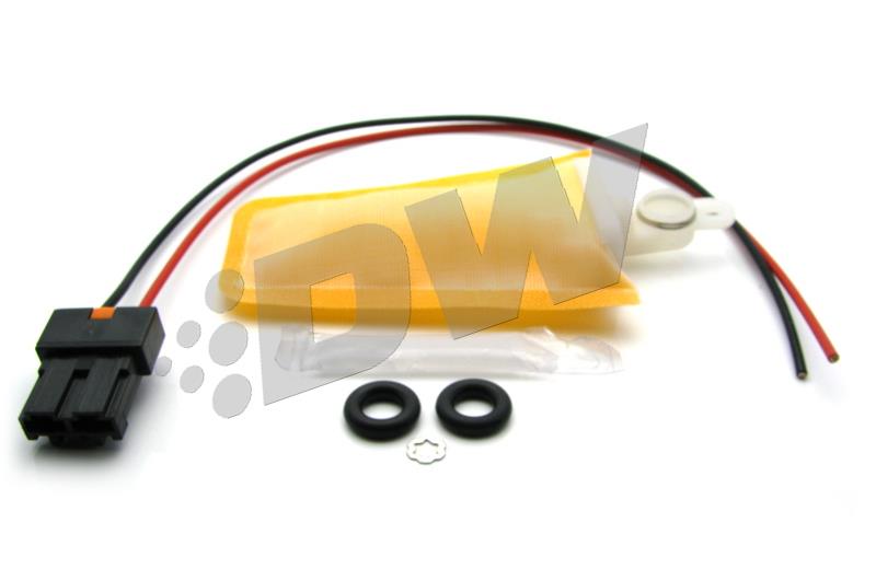 DeatschWerks 340lph DW300C Compact Fuel Pump w/ 04+ Lotus Elise/Exige Set Up Kit (w/ Mounting Clips)