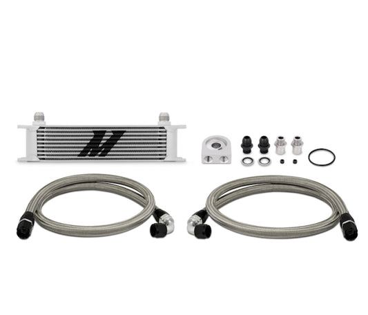 Mishimoto Universal 10 Row Oil Cooler Kit (Metal Braided Lines) - #MMOC-U