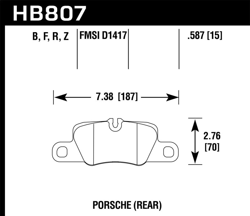 Hawk Performance HB807Z.587 Performance Ceramic Street Brake Pads