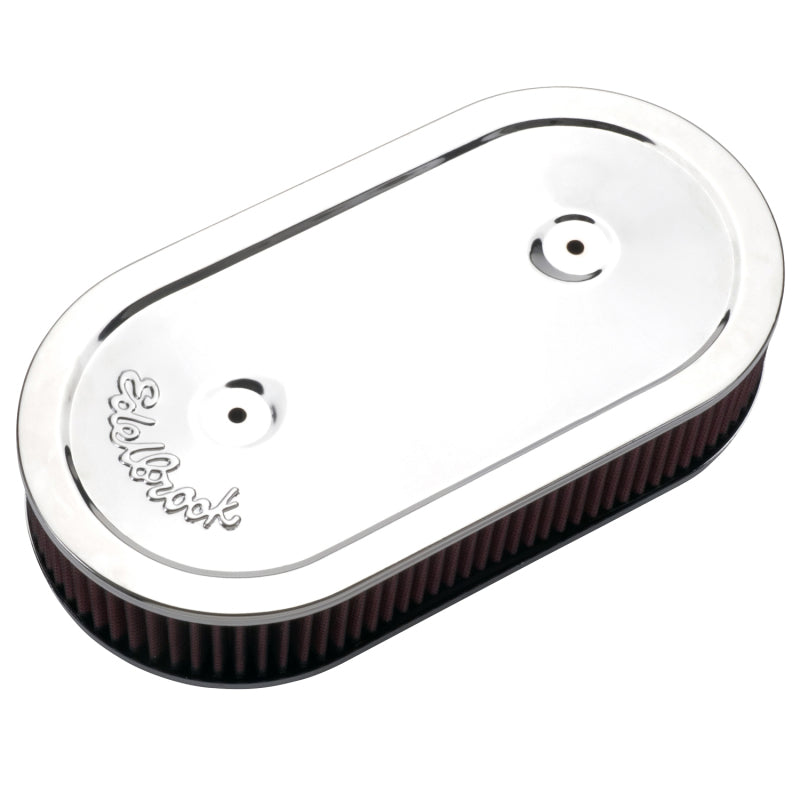 Edelbrock 1236 Air Cleaner Pro-Flo Series Oval Steel Top Cloth Element 13.5 in x 7 in x 3.5 in