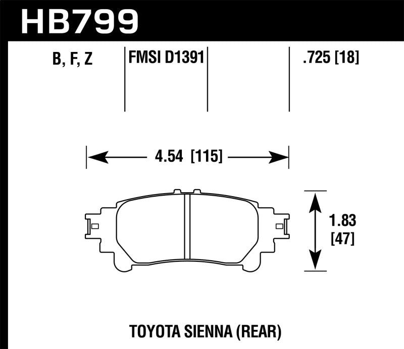Hawk Performance HB799B.597 HPS 5.0 Street Brake Pads