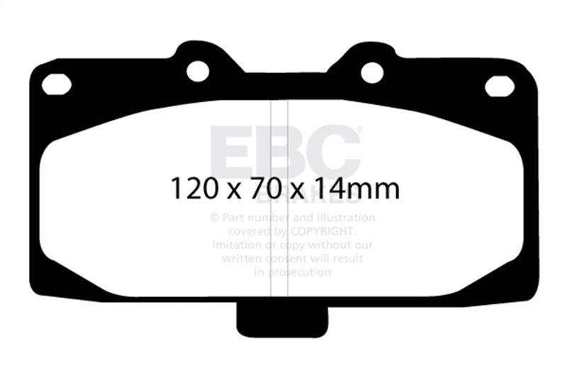 EBC 98-03 Nissan Skyline (R34) 2.5 GT (200) Greenstuff Front Brake Pads DP21200