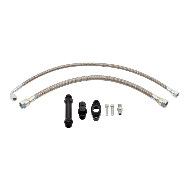 Wehrli Custom Fabrication WCF100279 High Mount 2nd Gen Turbo Swap Oil Line Kit for 1998-2007 Dodge Ram 2500 / 3500 Cummins