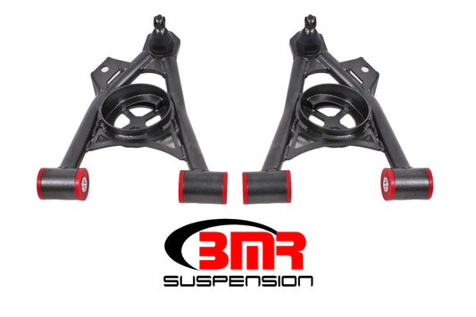 BMR 94-04 Ford Mustang Non-Adj. A-Arms Lower (Poly) with Spring Pocket - Black Hammertone