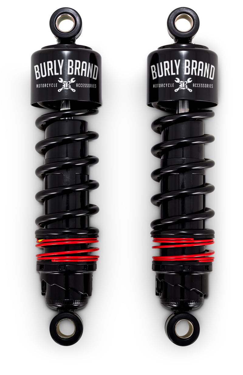 Burly Brand B28-1204B Slammer Shocks Black for 1982-2026 Harley-Davidson Touring