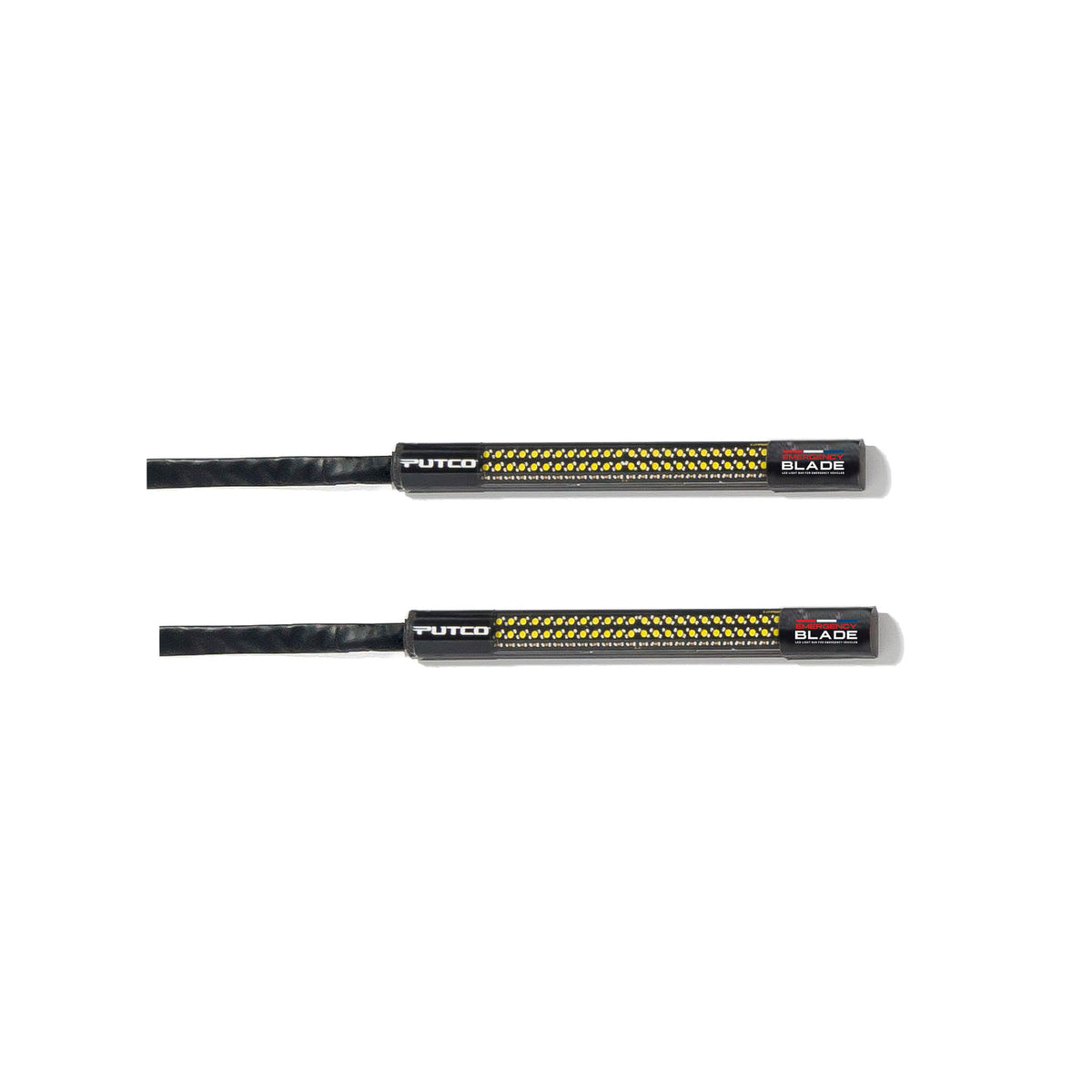 Putco for 6In pair Blue / White with 64 Strobe Patterns & White Over-Ride Light Bars E-Blades