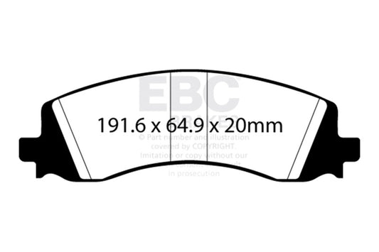 EBC 2020+ Ram 2500 HD 6.4L Greenstuff Rear Brake Pads DP63124