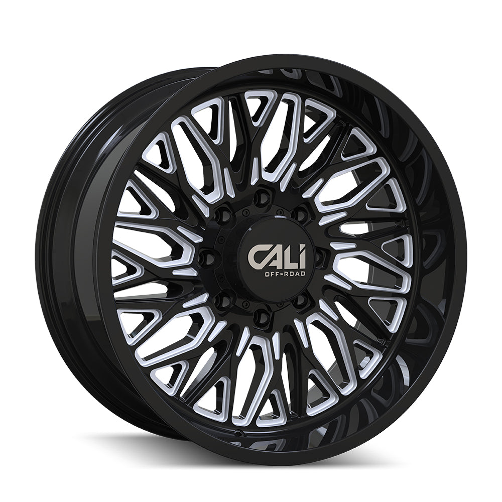 Cali Off-Road Crusher 9118 20x10 8x170 -19mm Gloss Black Milled Wheel 9118-2170BM