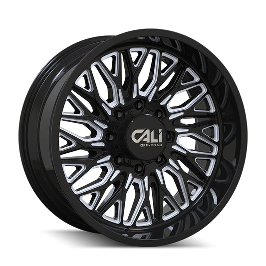 Cali Off-Road Crusher 9118 22x10 8x165.1 -19mm Gloss Black Milled Wheel 9118-22181BM