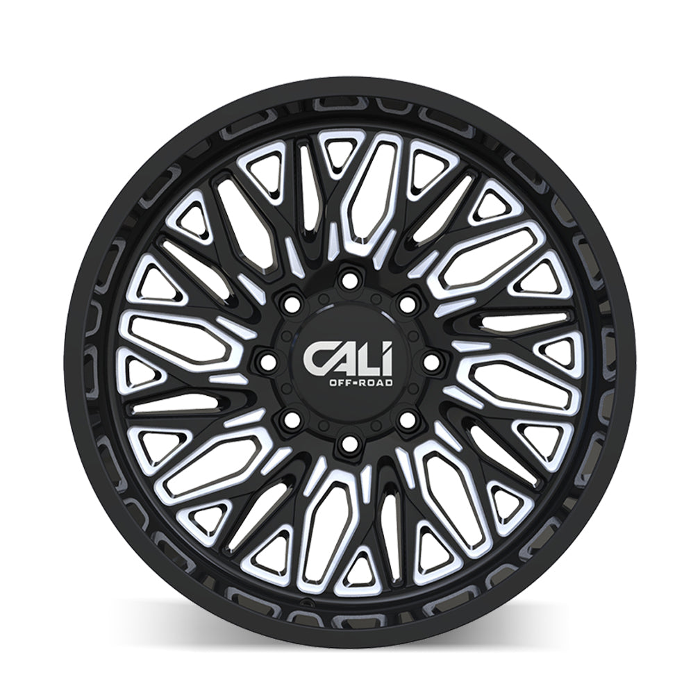 Cali Off-Road Crusher 9118 22x10 8x180 -19mm Gloss Black Milled Wheel 9118-22178BM