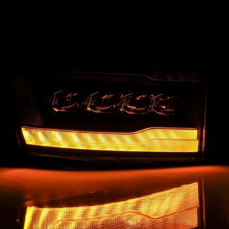 AlphaRex 880536 06-08 Dodge Ram 1500 HD NOVA LED ProjHeadlights Plank Style Black w/Sequential Signal/DRL/Amber LED