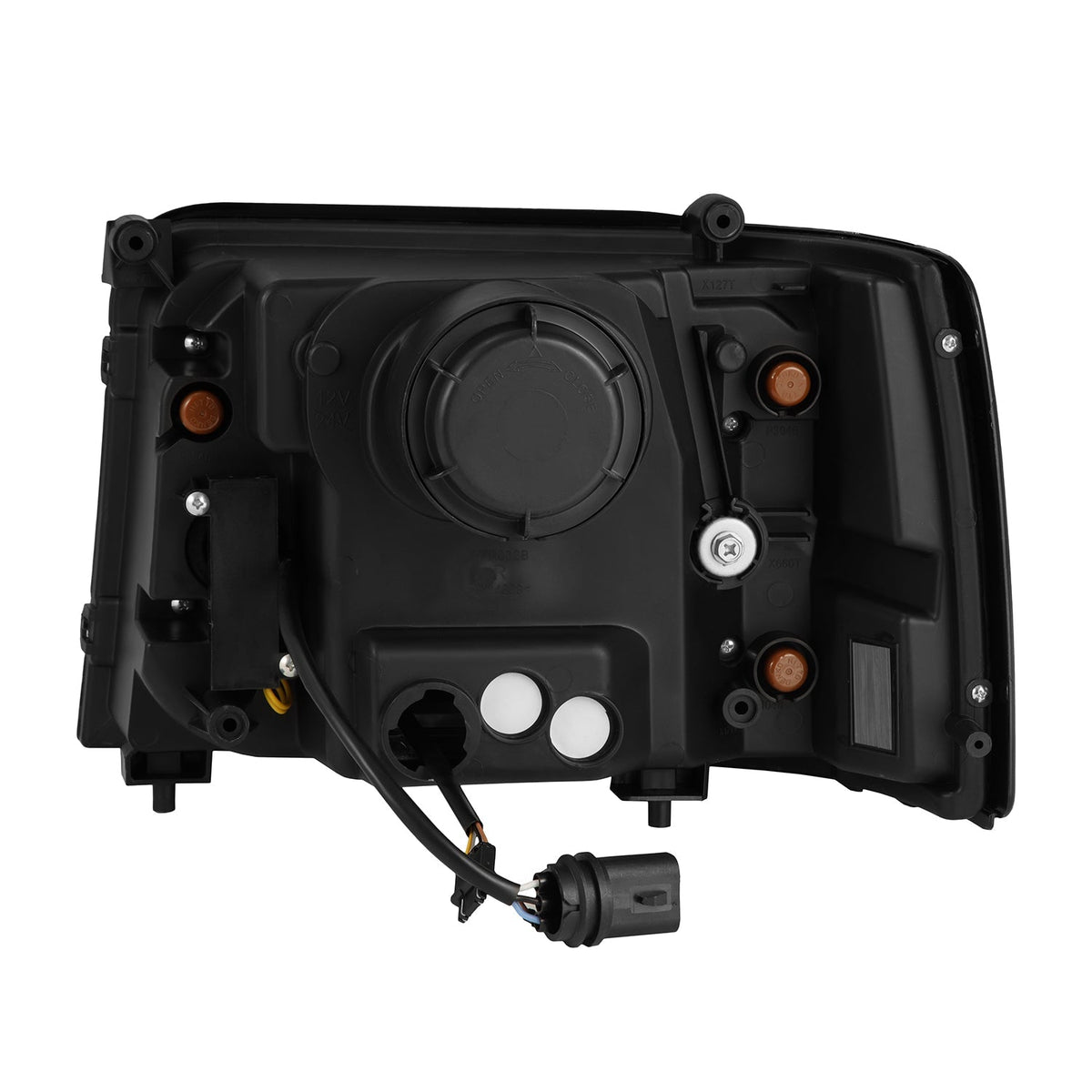 AlphaRex 880266 92-96 Ford F-Series/Bronco PRO-Series Projector Headlight Black with Sequential Signal & DRL