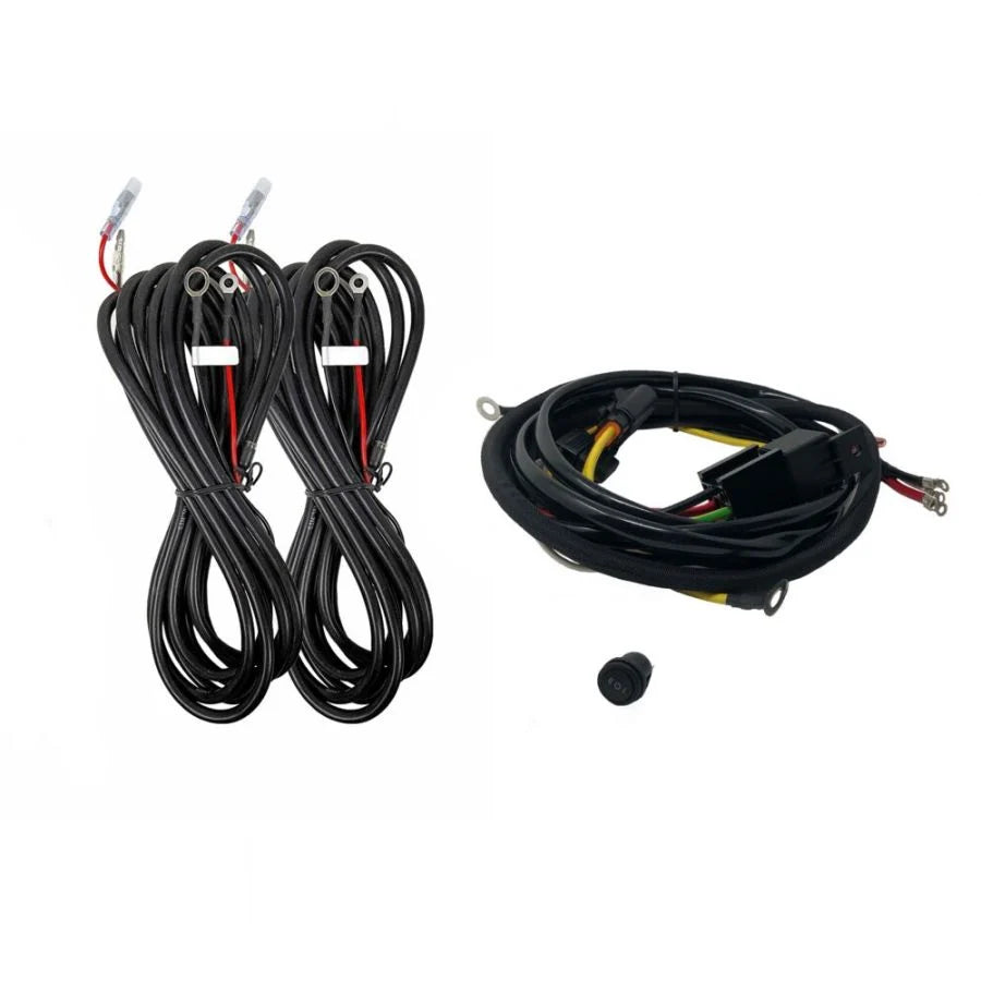 KC HiLiTES Platform One Profile SideCast 4-Light Wiring Kit for 2005-2023 Toyota Tacoma Double Cab