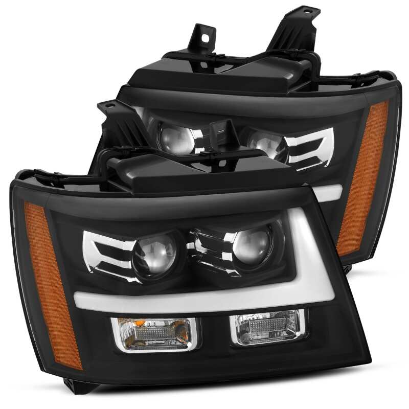 AlphaRex 880297 07-14 Chevrolet Tahoe PRO-Series LED Headlights Plank Style Black w/Activation Light/Sequential Signal/DRL