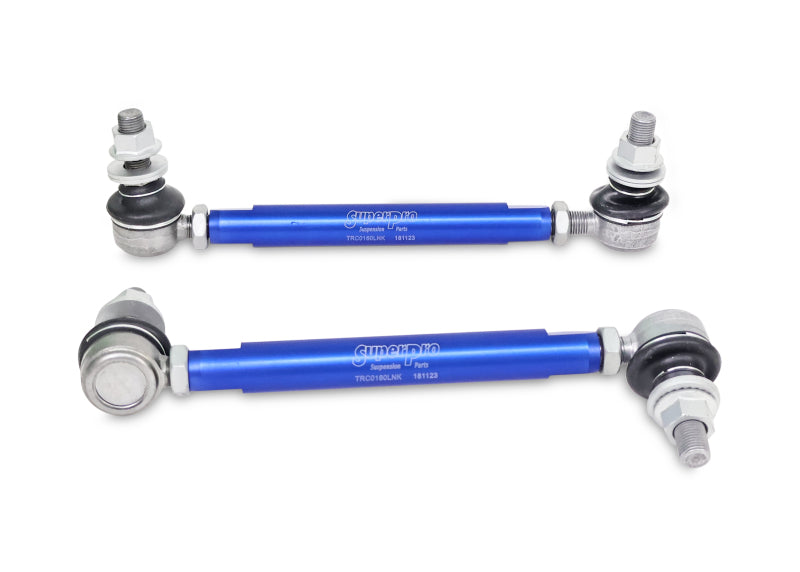 SuperPro Front Sway Bar Link Kit - Heavy Duty Adjustable (210mm-260mm Length, 12mm Studs)