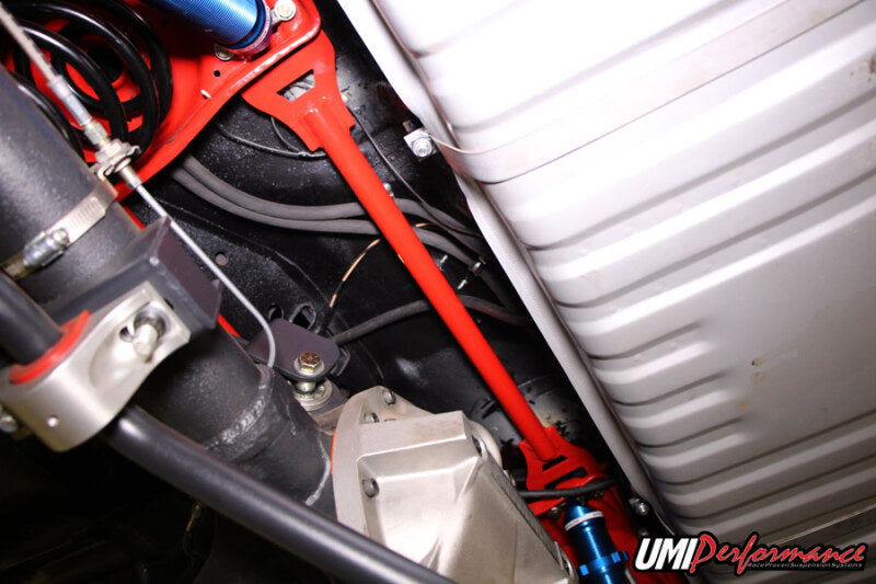 UMI Performance 4058-R Rear Shock Tower Brace Bolt-In (Car Only) Red