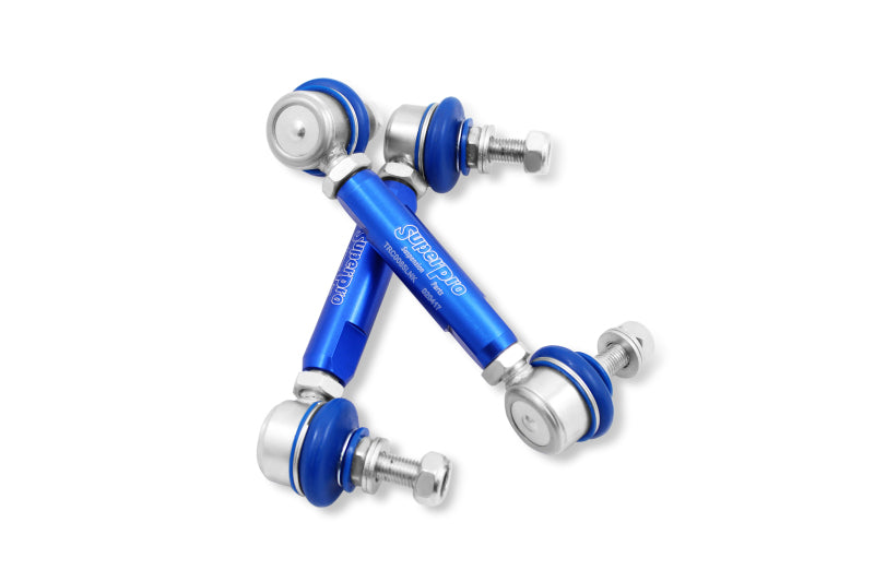 SuperPro Rear Sway Bar Link Kit - Heavy Duty Adjustable (140mm-185mm Length, 10mm Studs)