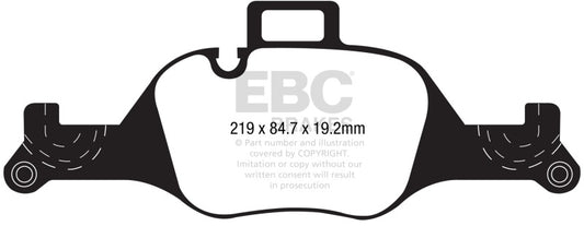 EBC 2017+ BMW 530 G30 Yellowstuff Front Brake Pads DP42289R
