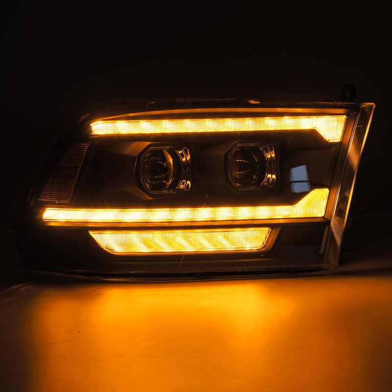 AlphaRex 880561 09-18 Ram 1500/2500 PRO-Series Projector Headlights Black w/Sequential Signal and Top/Middle DRL