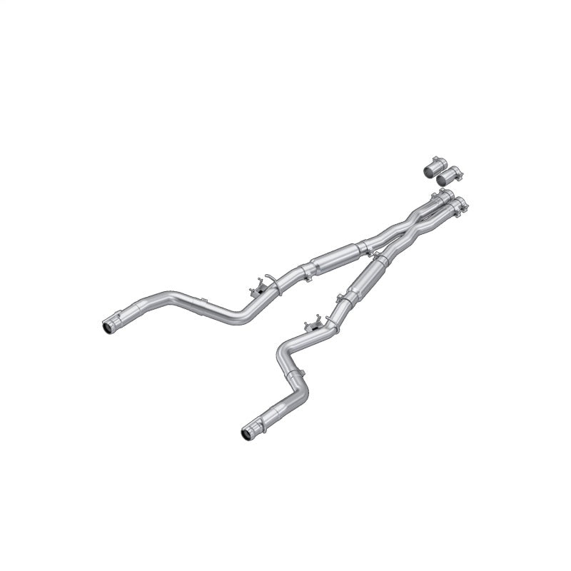 MBRP Challenger, AL Steel 3in Cat-Back Dual Split - Street Version