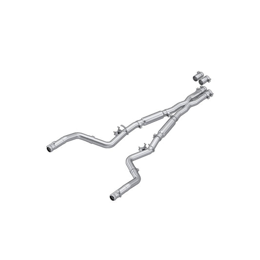 MBRP Challenger, AL Steel 3in Cat-Back Dual Split - Street Version