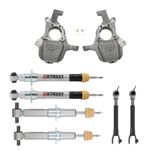 Belltech 21+ for GM SUV SWB Only Front And Rear Lowering Kit with SP Struts