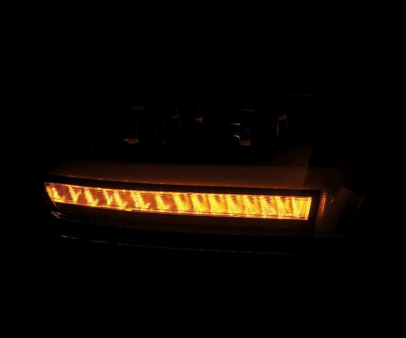 AlphaRex 880515 19-20 Ram 1500 HD PRO-Series Projector Headlight Plank Style Black w/Activation Light/Sequential Signal/Plank DRL