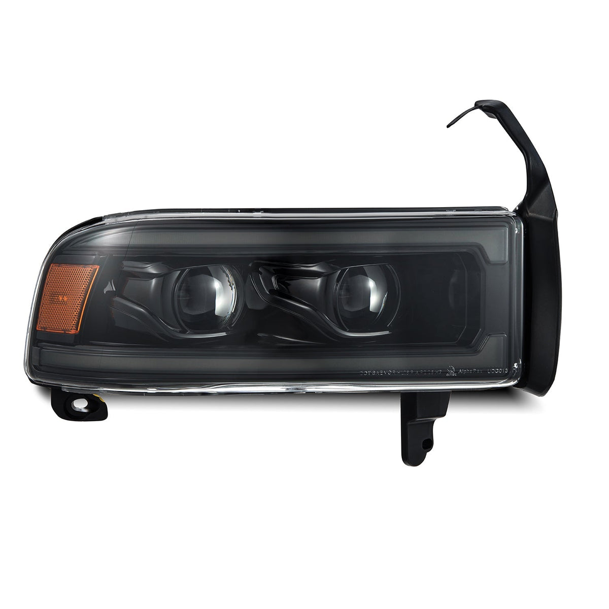 AlphaRex 880355 Dodge 94-01 RAM 1500 LUXX LED Projector Headlights Alpha-Black w/Activation Light/Sequential Signal/Switchback DRL