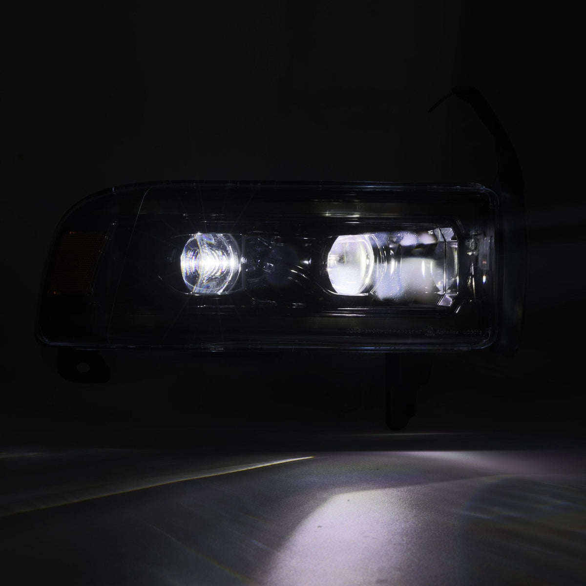 AlphaRex 880353 Dodge 94-01 RAM 1500 LUXX LED Projector Headlights Black w/Activation Light/Sequential Signal/Switchback DRL