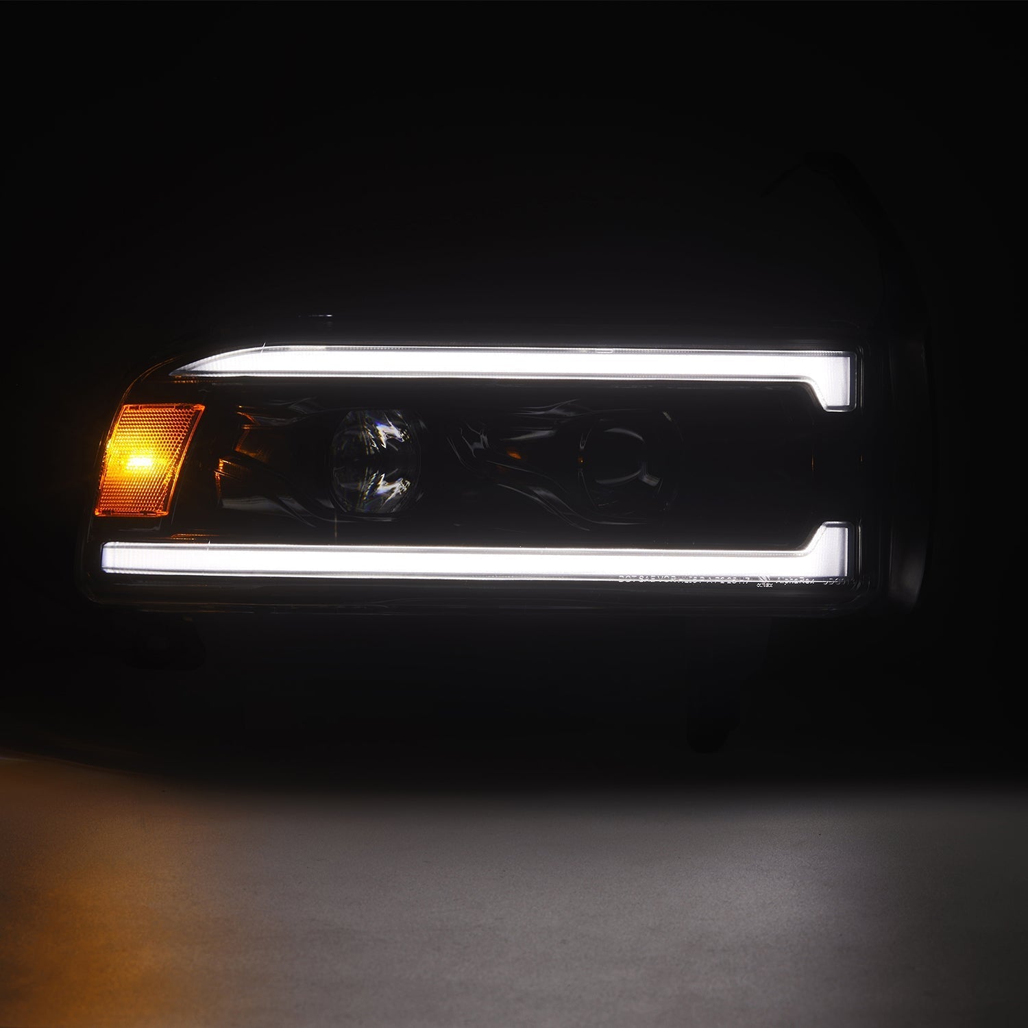 AlphaRex 880353 Dodge 94-01 RAM 1500 LUXX LED Projector Headlights Black w/Activation Light/Sequential Signal/Switchback DRL
