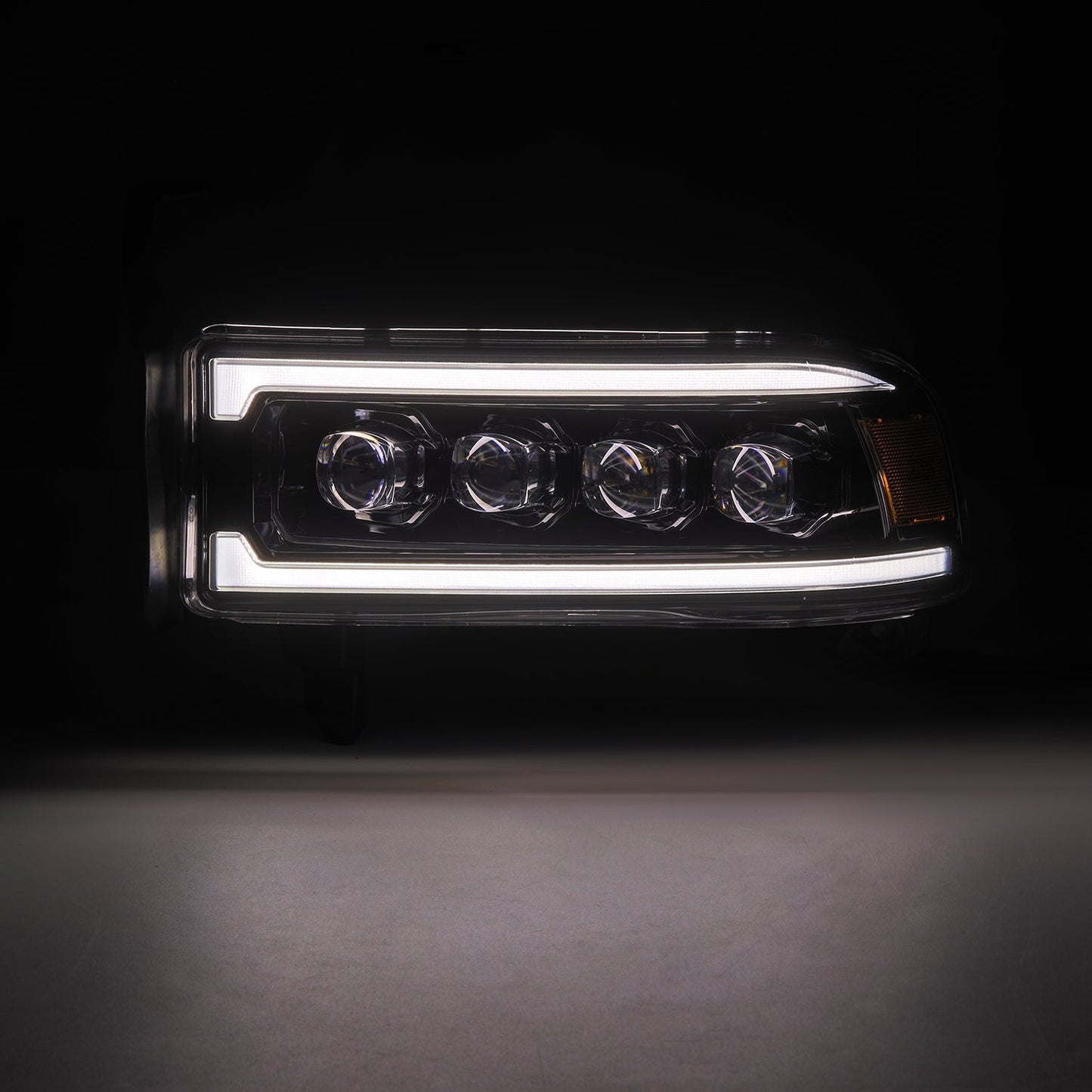 AlphaRex 880352 Dodge 94-01 RAM 1500 NOVA LED Projector Headlights Alpha-Black w/Activation Light/Sequential Signal/Switchback DRL
