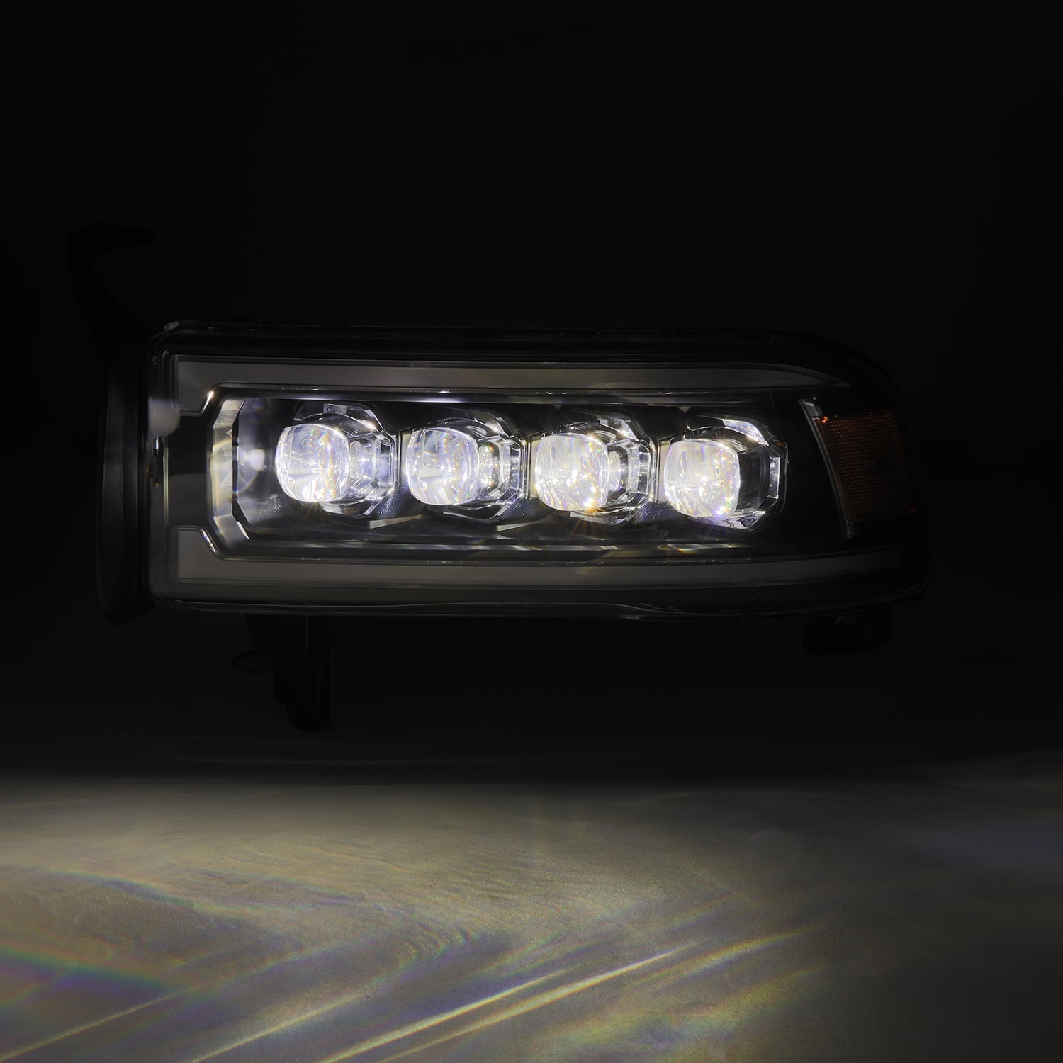 AlphaRex 880350 Dodge 94-01 RAM 1500 NOVA LED Projector Headlights Black w/Activation Light/Sequential Signal/Switchback DRL