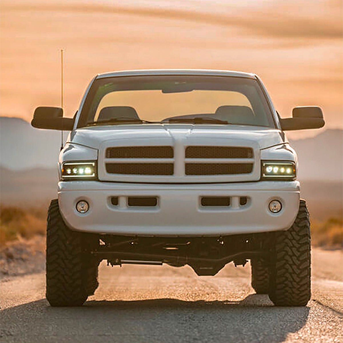 AlphaRex 880351 94-01 Dodge Ram 1500 NOVA LED Headlights Chrome w/ Activation Light Sequential Signal and Switchback DRL