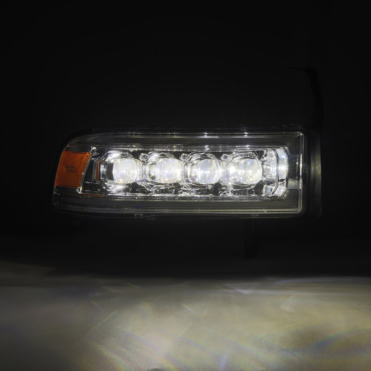 AlphaRex 880351 94-01 Dodge Ram 1500 NOVA LED Headlights Chrome w/ Activation Light Sequential Signal and Switchback DRL