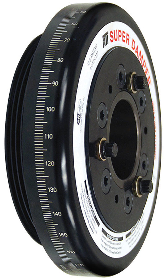 ATI Performance Products 918456 Super Damper Harmonic Balancer 7.04 in Aluminum 4 Groove 10% Underdrive for Honda D-Series Engines