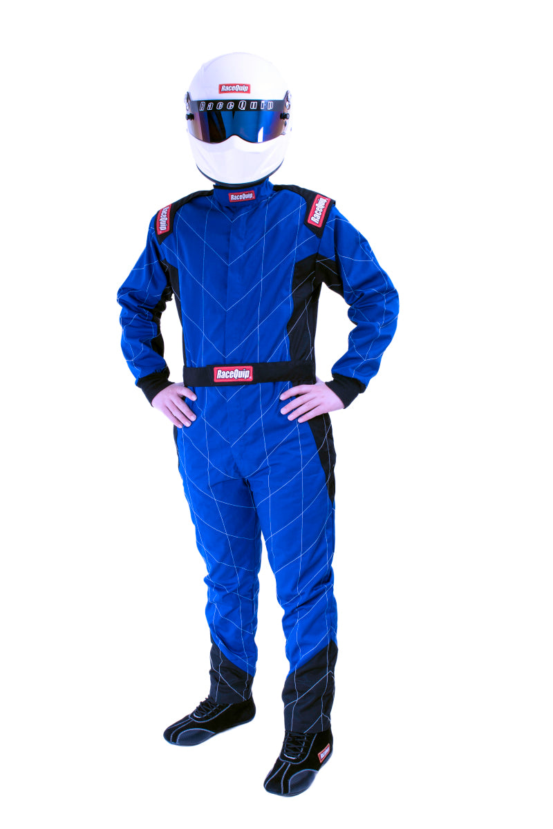 RaceQuip 130926 Blue Chevron-1 Suit - SFI-1 XL