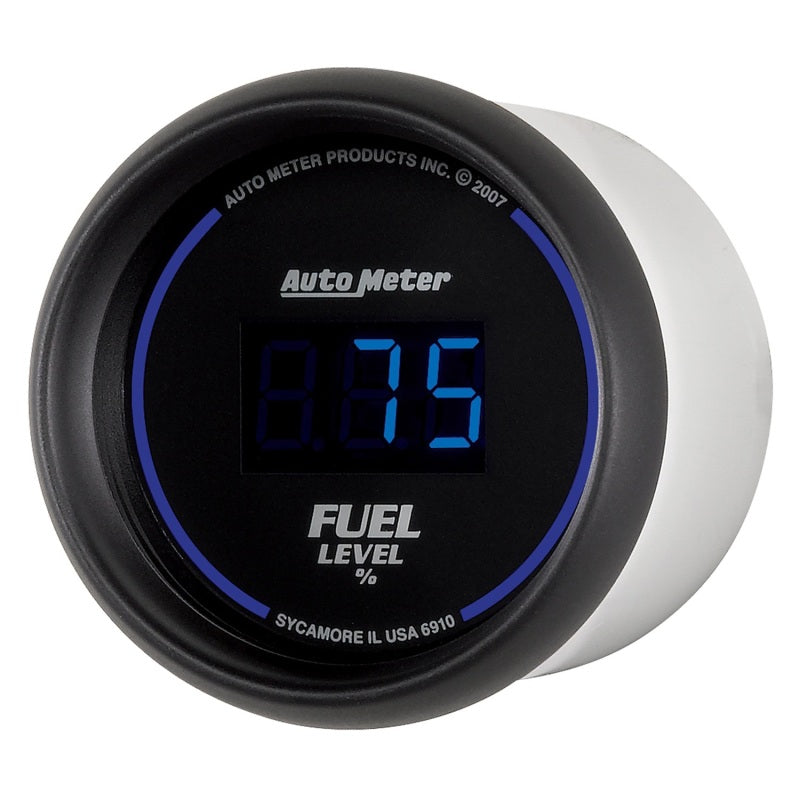 AutoMeter 6910 Cobalt Digital 52mm Black Programmable Fuel Level Gauge