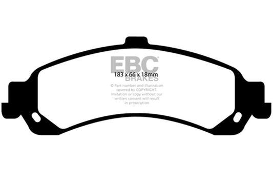 EBC 02 Cadillac Escalade 5.3 (PBR rear caliper) Yellowstuff Rear Brake Pads DP41635R