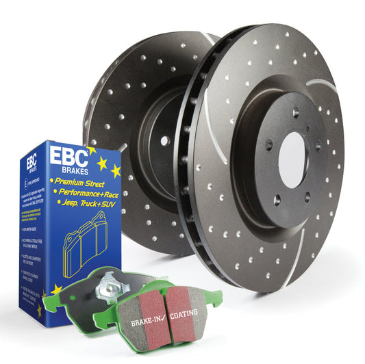 EBC 19-25 Ram S3 Rear Brake Kit Greenstuff Elite Pads GD Sport Rotors S3KR1280 (image of S3KF1254)