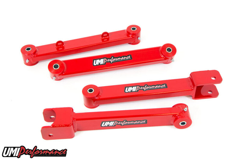 UMI Performance 251520-R Rear Trailing Arm and Toe Rod Kit Red for 2008-2009 G8