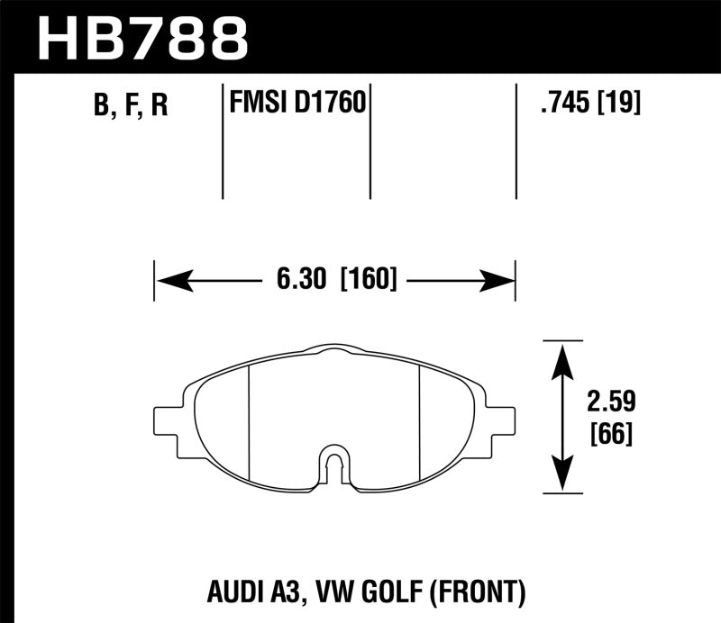 Hawk Performance HB788B.745 HPS 5.0 Street Brake Pads